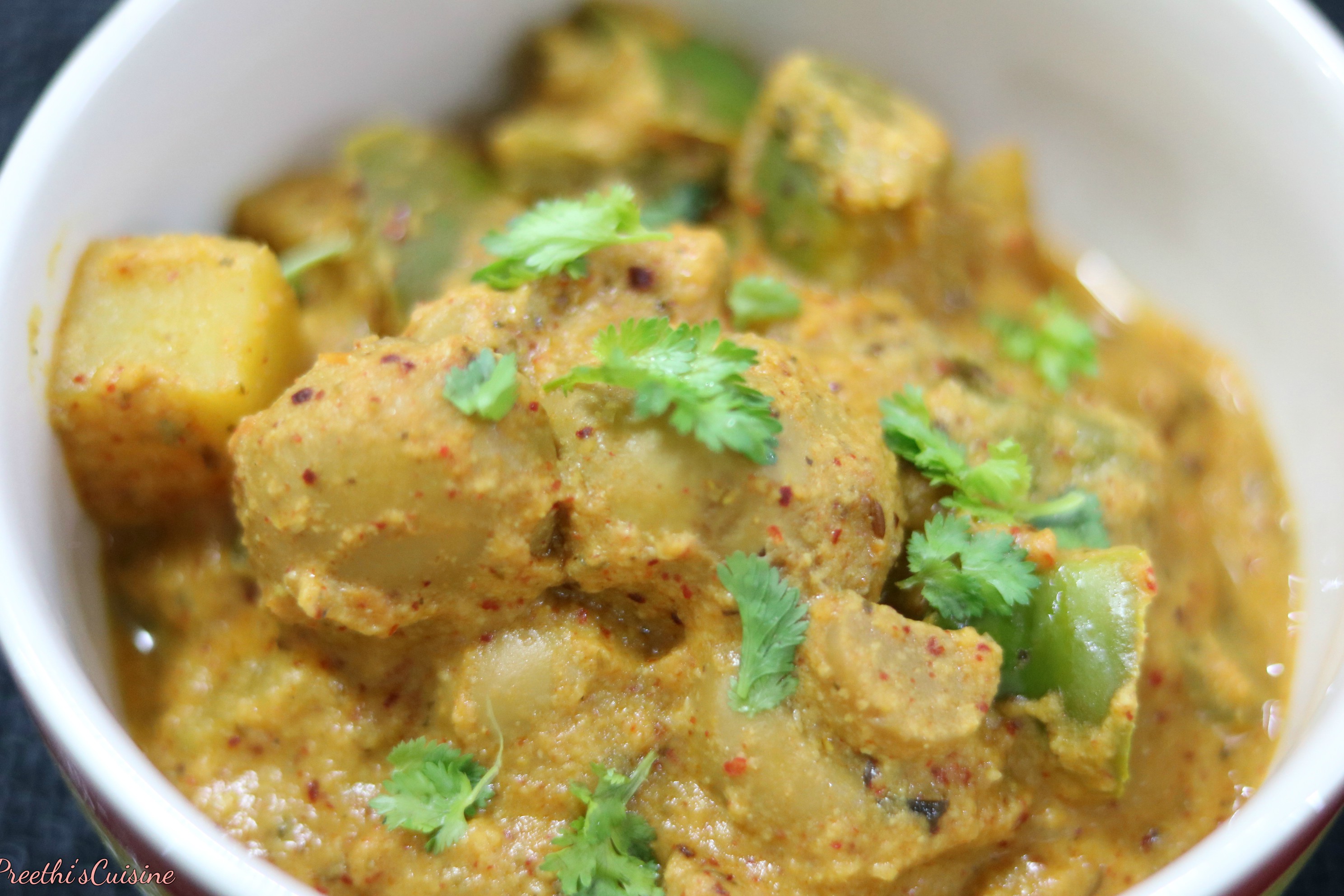 Mushroom & Capsicum Masala (Punjabi Style) Preethi's Cuisine