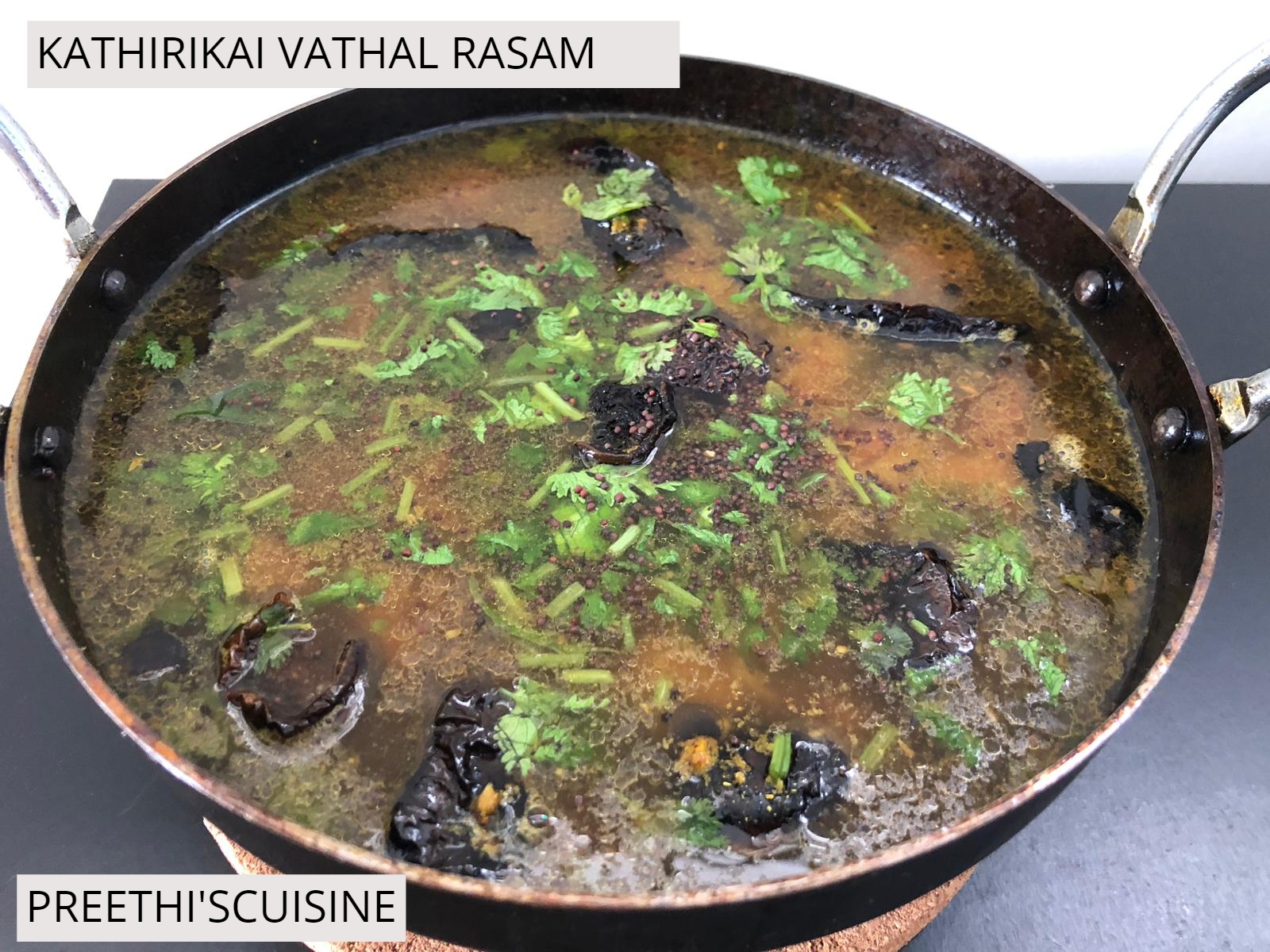KATHIRIKAI VATHAL / SUNDRIED EGGPLANT RASAM