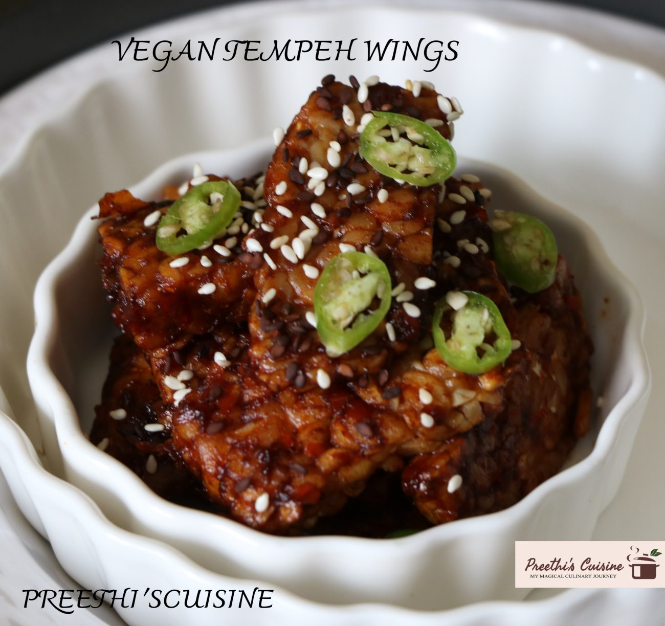 VEGAN TEMPEH WINGS Preethi's Cuisine