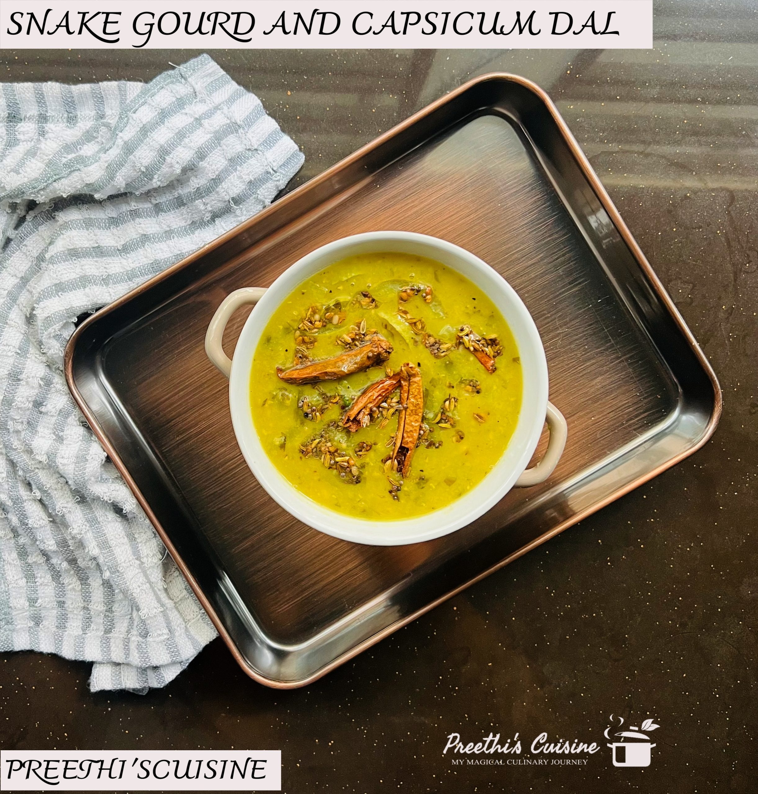 SNAKE GOURD AND CAPSICUM DAL