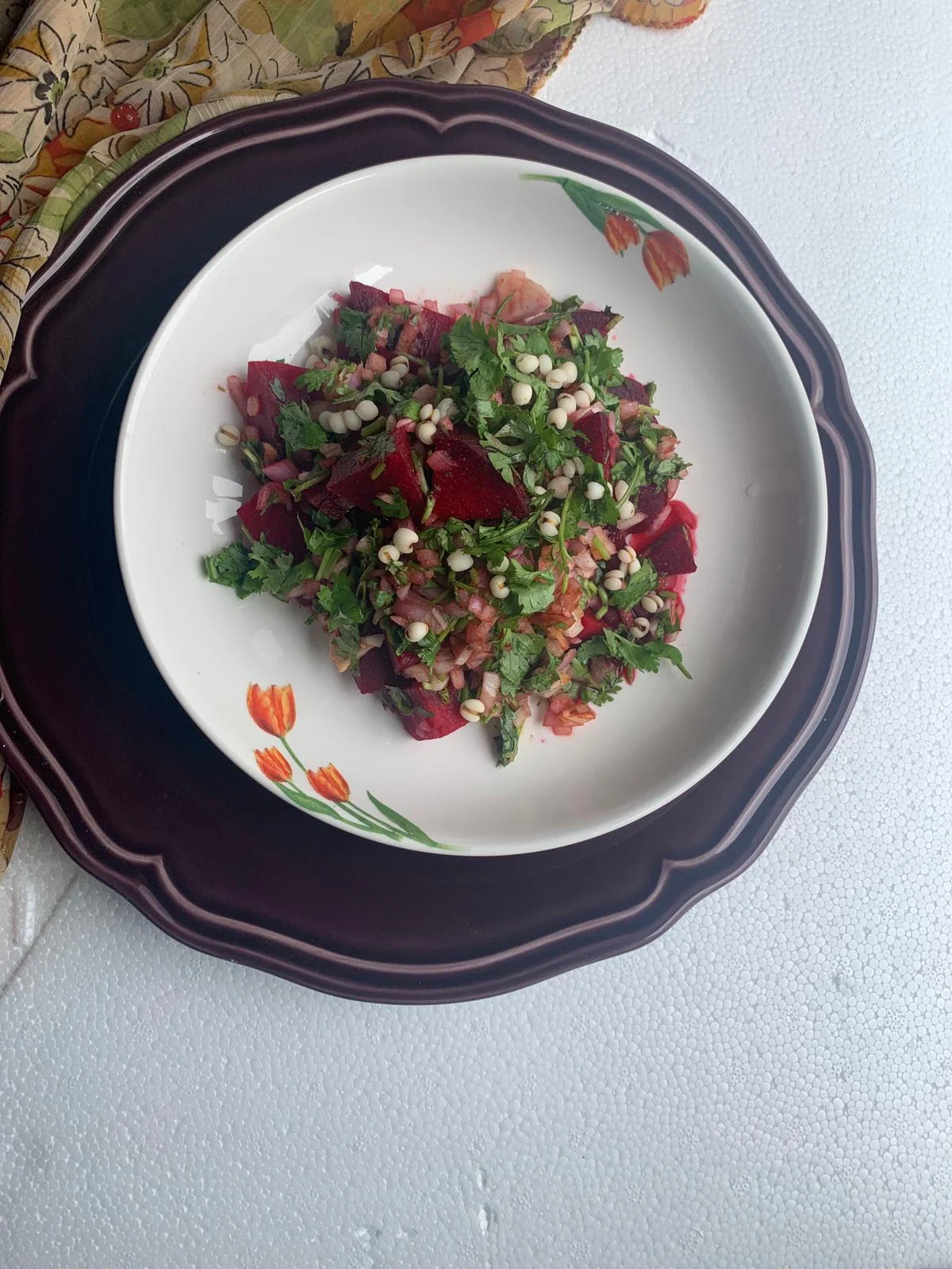 BOILED BEETS AND BARLEY SALAD