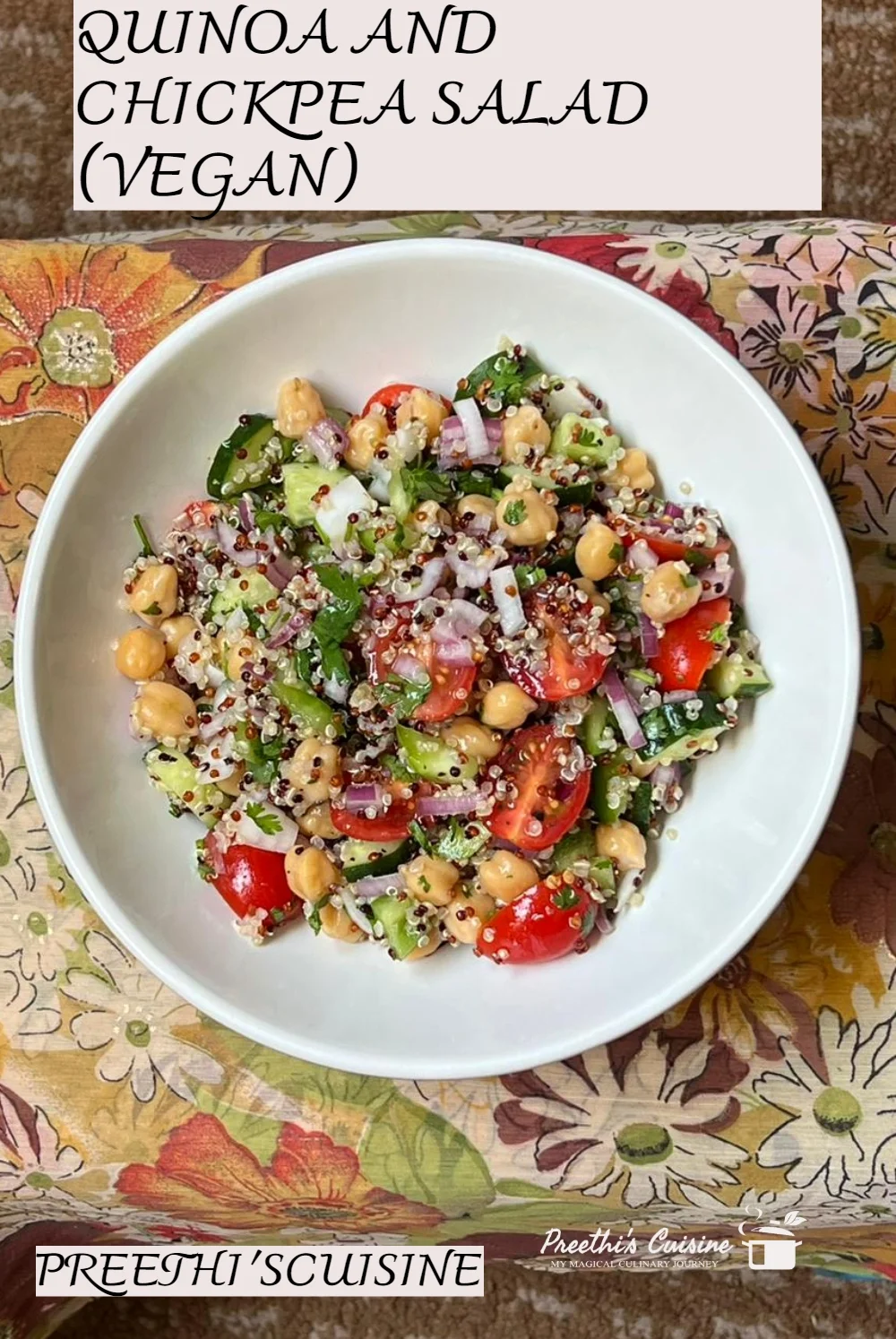 QUINOA AND CHCIKPEA SALAD (VEGAN)