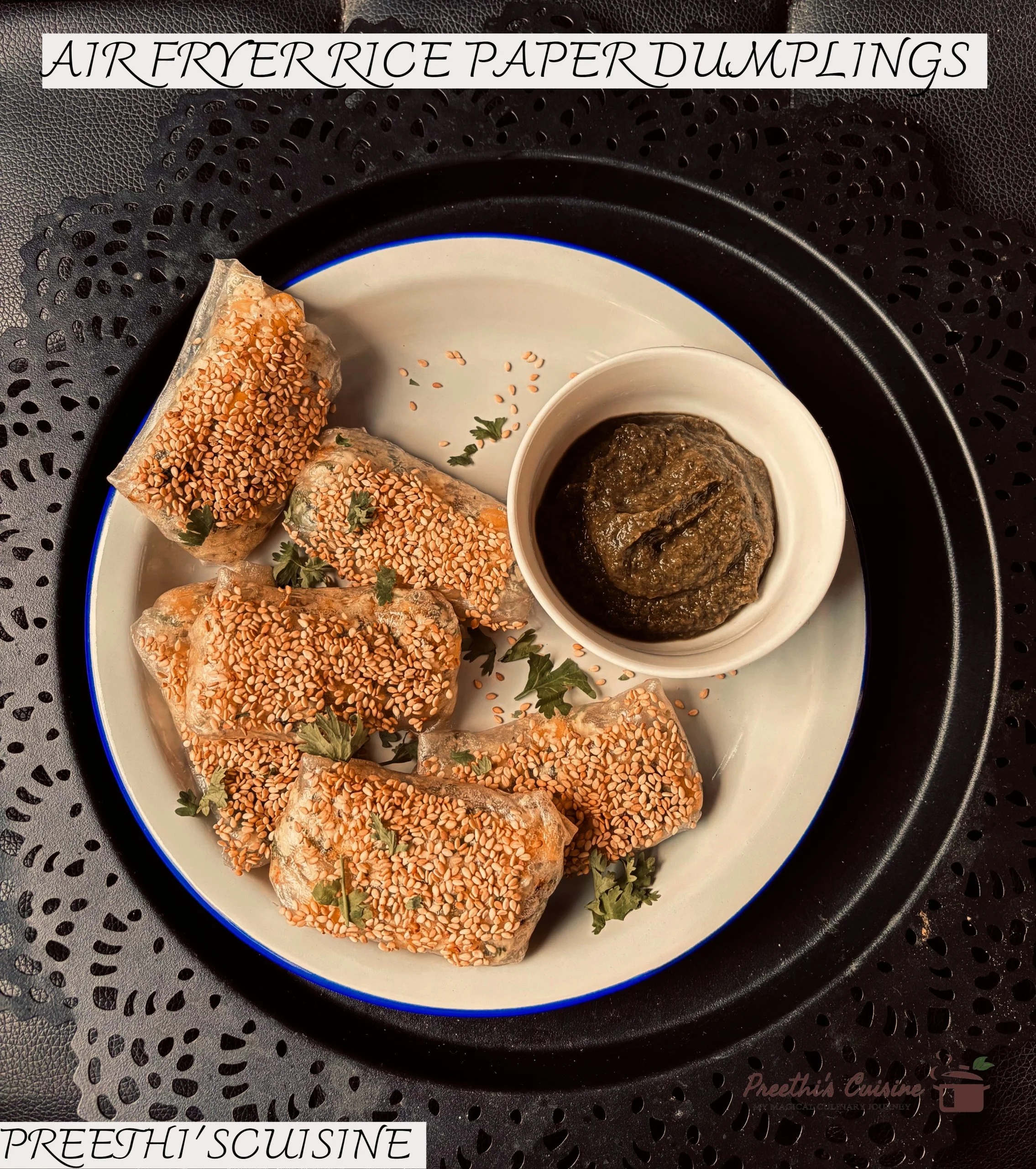 AIR FRYER RICE PAPER DUMPLINGS